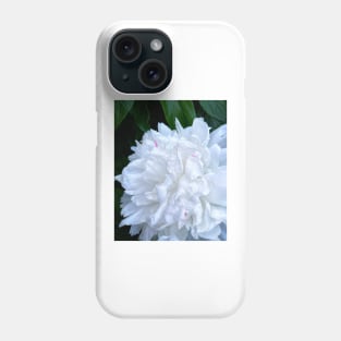 White Peony flower photograph Phone Case