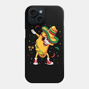 Dabbing Taco Cinco de Mayo Men Boys Mexican Food Dab Phone Case