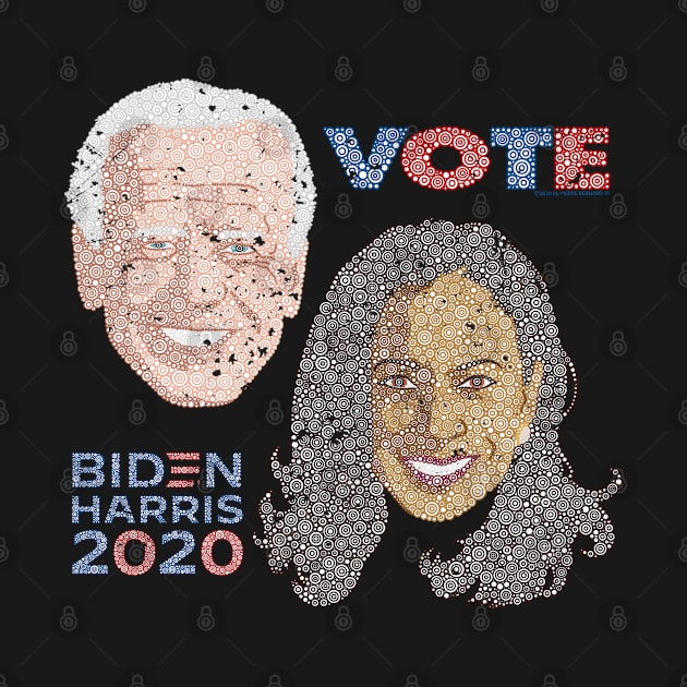 Distressed Vote For Joe Biden & Kamala Harris 2020 Circle Design by pbdotman