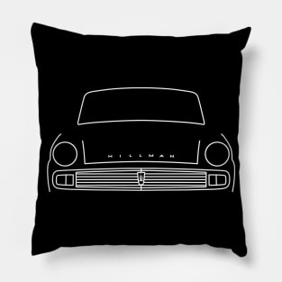 Hillman Minx Series VI classic car outline graphic (white) Pillow