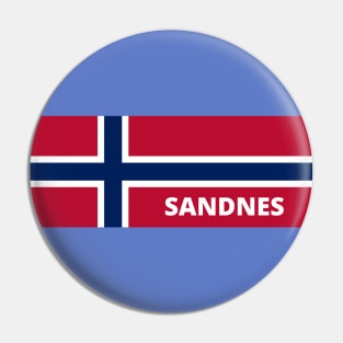 Sandnes City in Norwegian Flag Pin