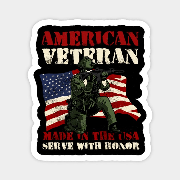 Proud Army Veteran USA Soldier United States´ Magnet by Foxxy Merch