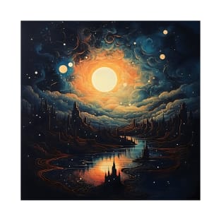 Cosmic Canvas: Whimsical Art Prints Featuring Abstract Landscapes, Galactic Wonders, and Nature-Inspired Delights for a Modern Space Adventure! T-Shirt