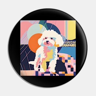 Bichon Frise in 80's Pin