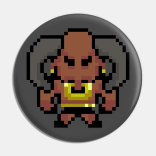 Minotaur 32 Bit Pixel Art Pin