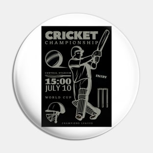 Cricket player Pin