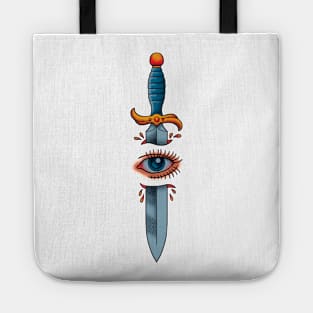 Eye Knife Tattoo Tote