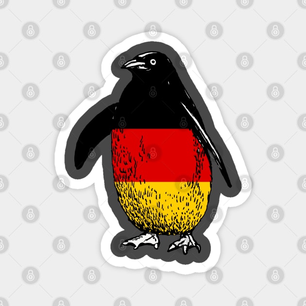 Germany Penguin Flag of Germany | Vintage Penguin Supporting Germany Magnet by Mochabonk