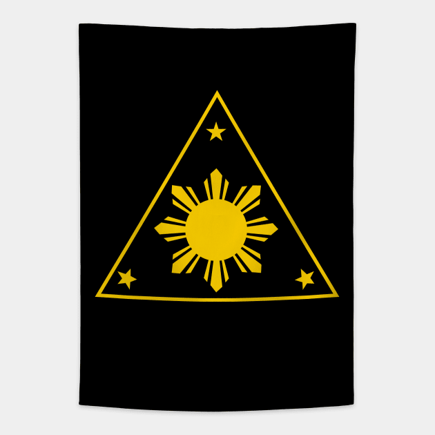 Philippines Three Stars and a Sun -Triangle Tapestry by Design_Lawrence