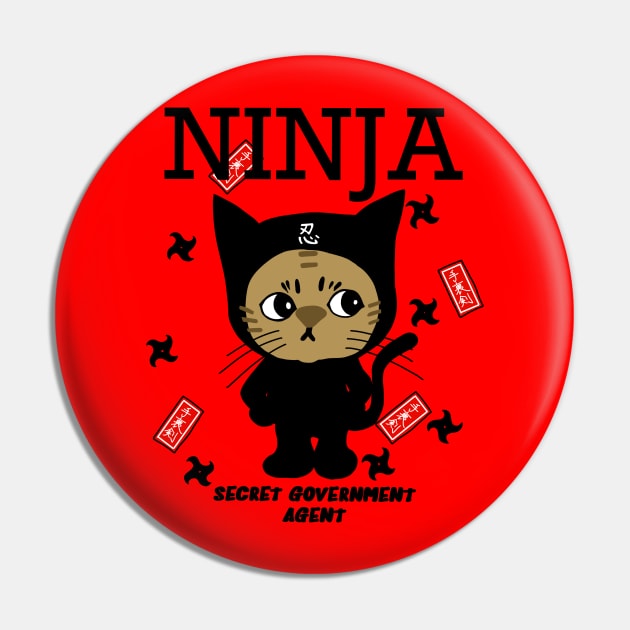 Ninja cat Pin by yumiyoshi4