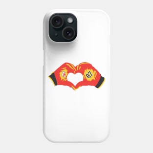 Kansas Football City Heart Hands Gloves Swift Travis 87 Bowl Super Phone Case