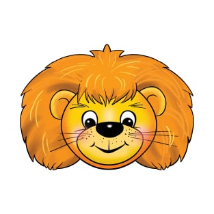 Cute lion, little lion face smiling, Orange-gold manes lion cub smile, happy leo baby, baby shower, beautiful lion gifts for children collection T-Shirt