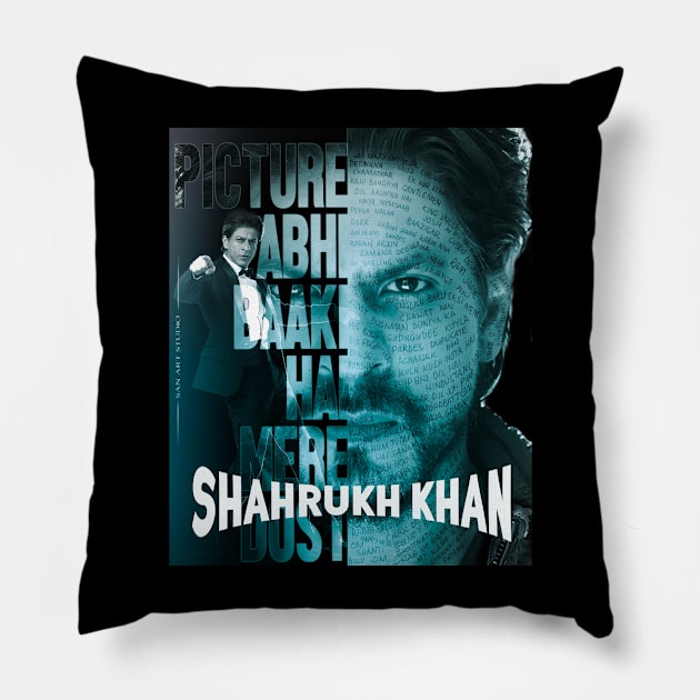 Shahrukh Khan Pillow by SAN ART STUDIO 