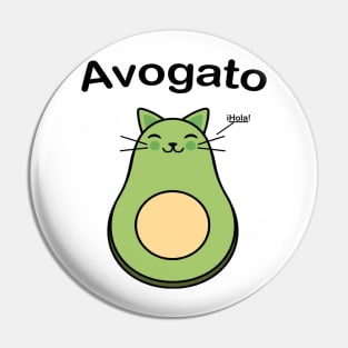 Womens Avogato Funny T Shirt Avocado Cat Cute Cat Face Novelty Tee Pin