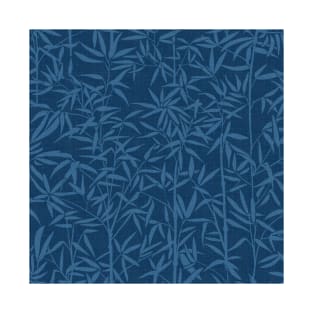 Garden with Bamboo / Minimalist Plants in Moody Blue Shades T-Shirt