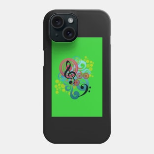 Music swirl iPhone case (green) Phone Case