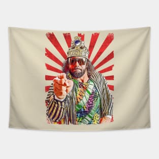 Macho King Wrestling Vintage Fan Art Tapestry