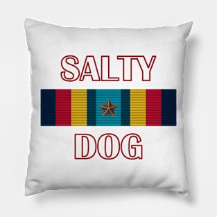 Navy Salty Dog Sea Service Ribbon Pillow