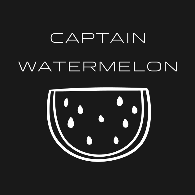 Captain Watermelon Typography White Design by Stylomart