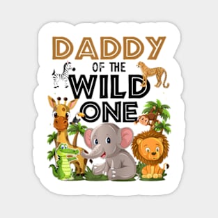 Dad of The Wild One Animal Safari 1st Birthday Theme Family Magnet