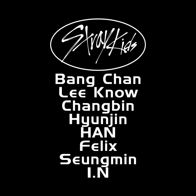 KPop Stray Kids Logo and Members Name by LySaTee