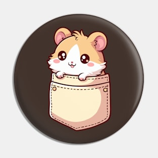 Hamster in Pocket Cute Kawaii Rodent Lover Pin