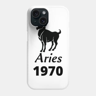 Black Aries Zodiac 1970 Phone Case