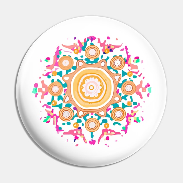 mandala Clamber Paint Pin by Martin Young