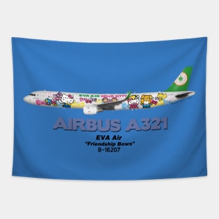 Airbus A321 - EVA Air "Friendship Bows" Tapestry