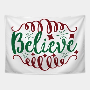 Believe Christmas Tapestry