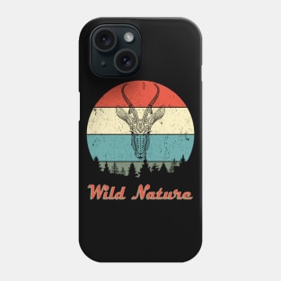 Wild Nature Deer Abstract Sunset Phone Case