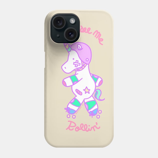 Roller Unicorn Phone Case by DixxieMae