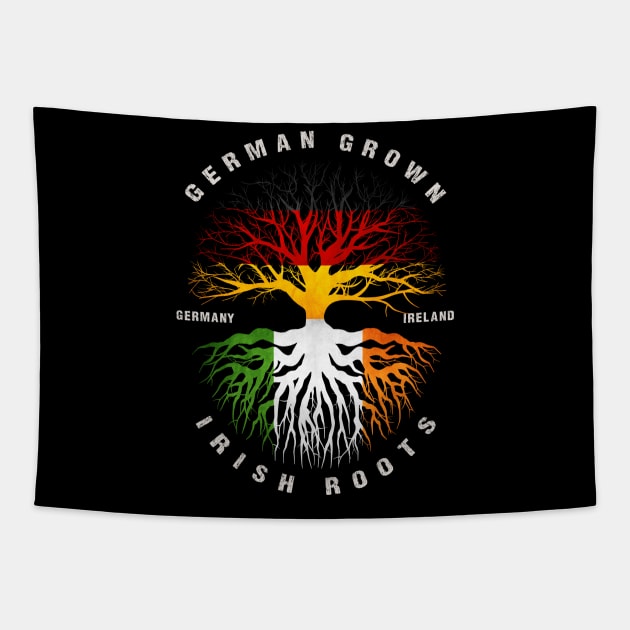 German Grown Irish Roots Ireland Flag Germany Flag Premium Tapestry by heart teeshirt