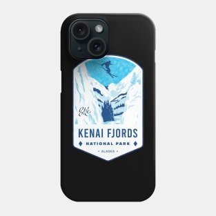 Ski Kenai Fjords National Park Alaska Phone Case