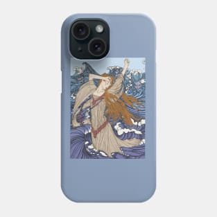 Pre-Raphaelite Girl 3 (Blue) Phone Case