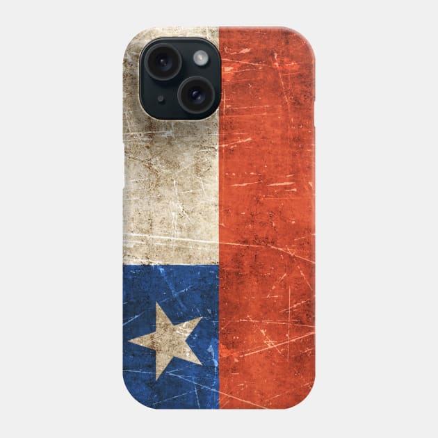 Vintage Aged and Scratched Chilean Flag Phone Case by jeffbartels