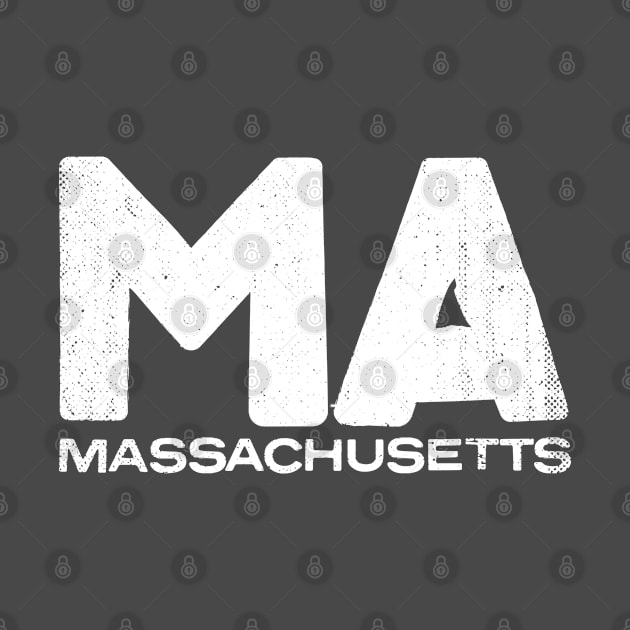 MA Massachusetts State Vintage Typography by Commykaze