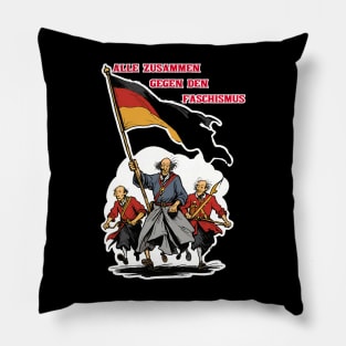 Einigkeit gegen Faschismus: Alle zusammen gegen den Faschismus!! Pillow