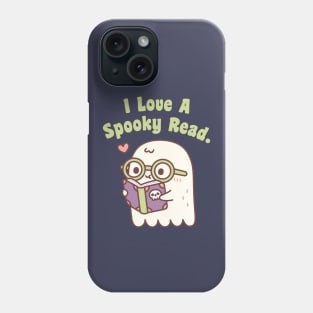 Cute Ghost I Love A Spooky Read Funny Phone Case