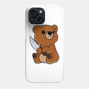 Teddy bear with a knife! Phone Case