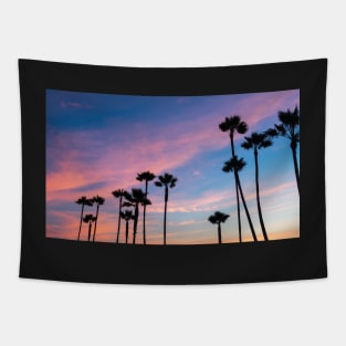 Silhouetted palms. Tapestry