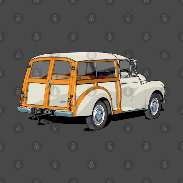 Morris Minor traveller in old english white by candcretro