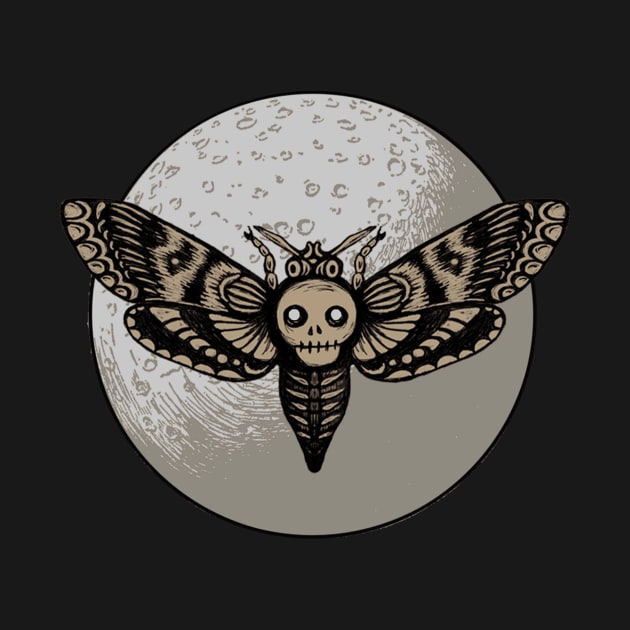 Skull Moth Moon by Earthenwood