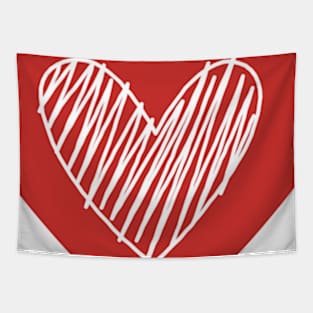 Big Red Heart Tapestry