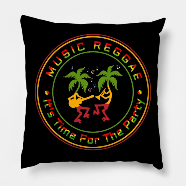 Reggae logo Pillow by Skull'sHead Studio