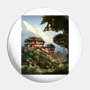 A Village in the Himalayas Pin