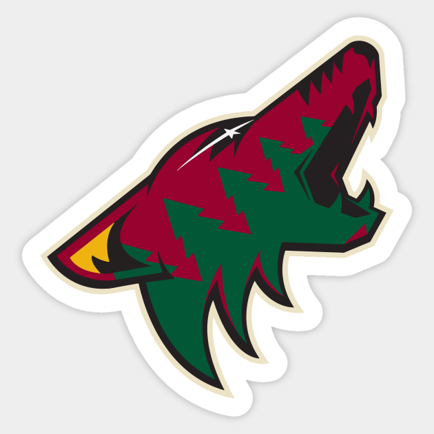 Minnesota Coyotes - Arizona Wild logo mashup - Arizona Coyotes - Sticker | TeePublic Minnesota Coyotes - Arizona Wild logo mashup - Arizona Coyotes - Sticker | TeePublic