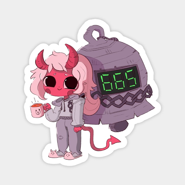 Hell and Bell Magnet by StickyAndSleepy