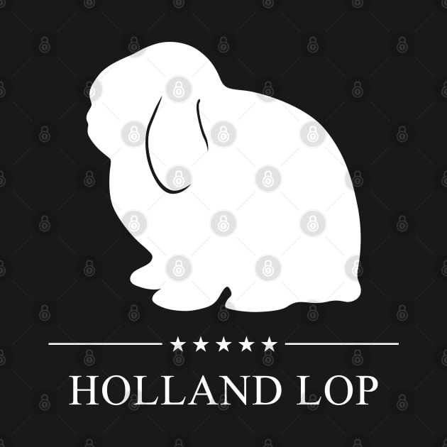 Holland Lop Rabbit White Silhouette by millersye