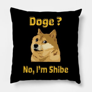 Funny  Doge crypto Art Pillow